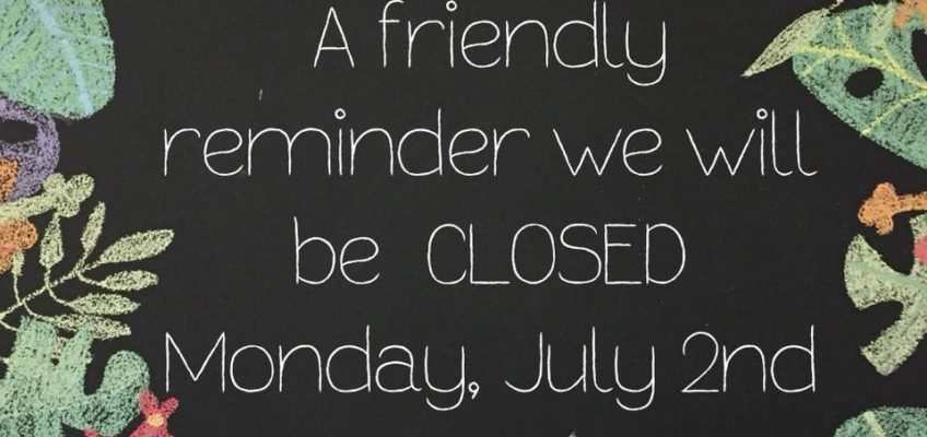 Office CLOSED: Canada Day!