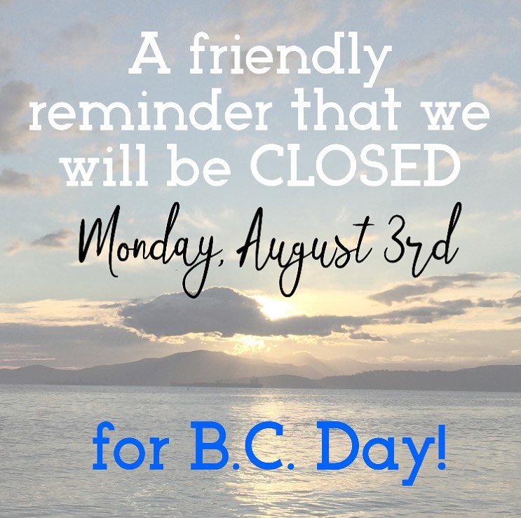 B.C. Day – Office Closed