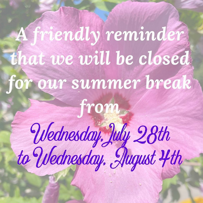 Summer Break – Office CLOSED